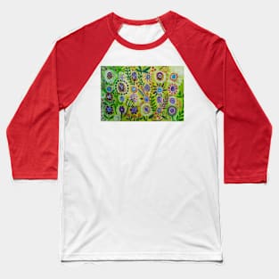 Purple Flowers in a green field Baseball T-Shirt